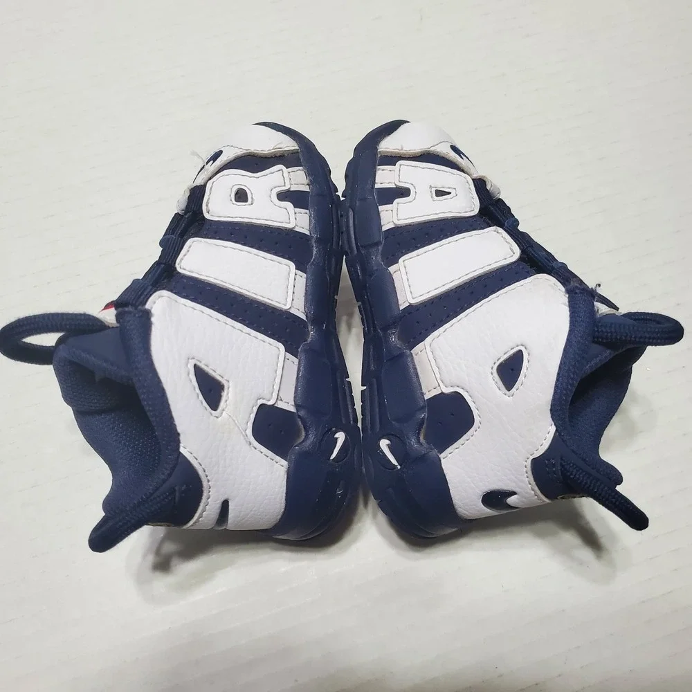 Nike Air More Uptempo TD Toddler Size 6C Midnight Navy White Shoes FV5368-100 OG